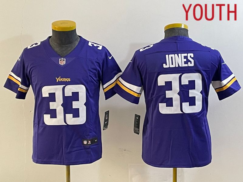 Youth Minnesota Vikings #33 Jones Purple 2024 Nike Vapor Untouchable Limited NFL Jersey->pittsburgh pirates->MLB Jersey